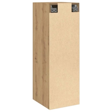 Dulap TV, stejar artizanal, 30,5x30x90 cm, lemn prelucrat - Img 5