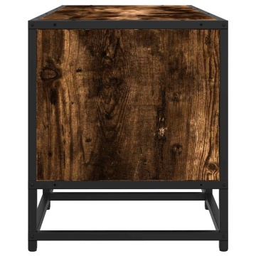 Dulap TV stejar fumuriu, 120x35x41 cm lemn prelucrat și metal - Img 8