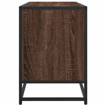 Dulap TV stejar maro, 100x35x50 cm lemn prelucrat și metal - Img 8