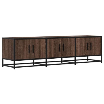Dulap TV, stejar maro, 150x35x41 cm, lemn prelucrat și metal - Img 2