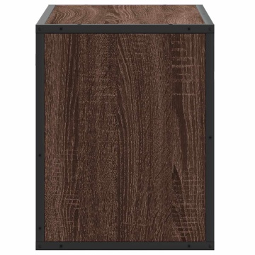 Dulap TV, stejar maro, 60x31x39,5 cm, lemn prelucrat și metal - Img 8