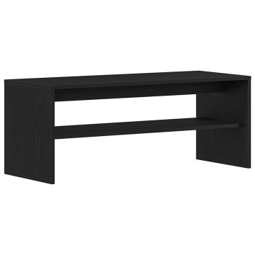 Dulap TV Stejar Negru 100x40x40 cm Lemn prelucrat - Img 2