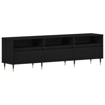 Dulap TV, stejar negru, 150x30x44,5 cm, lemn prelucrat - Img 2