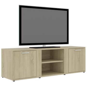Dulap TV, stejar Sonoma, 120 x 34 x 37 cm, lemn prelucrat - Img 3