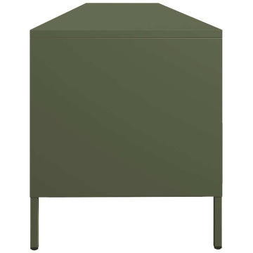 Dulap TV, verde măsliniu, 202x39x43,5 cm, oțel laminat la rece - Img 5
