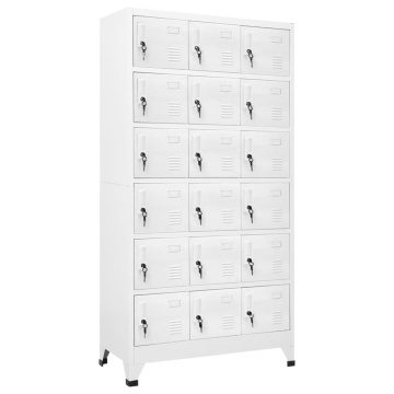 Dulap vestiar cu 18 compartimente, 90x40x180 cm, metal - Img 1