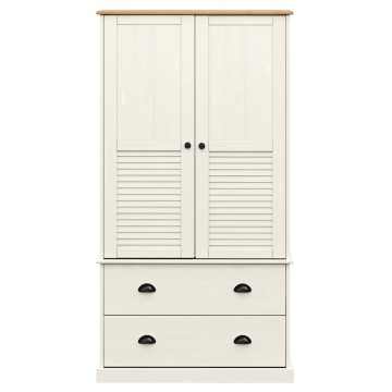 Dulap VIGO, alb, 90x55x170 cm, lemn masiv de pin - Img 4