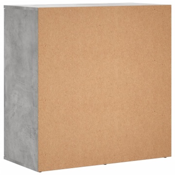 Dulapuri, 2 buc., gri beton, 79x38x80 cm, lemn prelucrat - Img 6