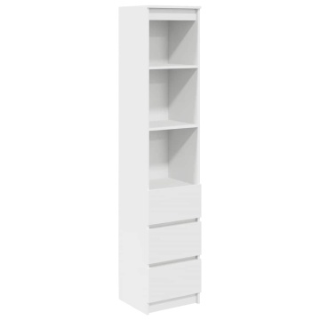 Dulapuri alb 37,5x35x180 cm lemn prelucrat - Img 2