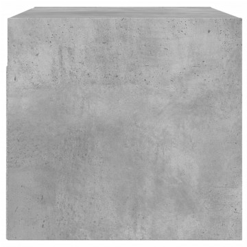 Dulapuri de perete cu uși sticlă 2 buc. gri beton 68,5x37x35 cm - Img 6