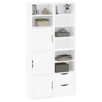 Dulapuri laterale 4 buc ODDA alb 40x24x79 cm lemn masiv de pin - Img 4