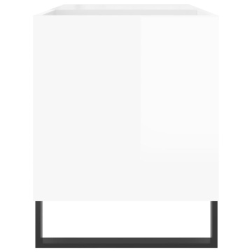 Dulapuri pentru discuri alb lucios 85x38x48 cm lemn prelucrat - Img 8