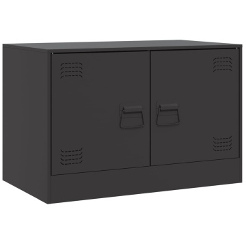 Dulapuri TV, 2 buc., negru, 67x39x44 cm, oțel - Img 8