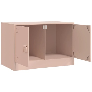 Dulapuri TV 2 buc Roz 67x39x44 cm Otel - Img 6