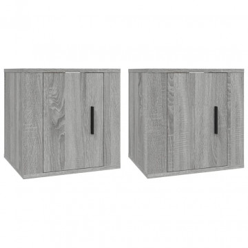 Dulapuri TV montate pe perete 2 buc. gri sonoma 40x34,5x40 cm - Img 2