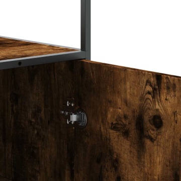 Dulapuru stejar afumat 68x35x139 cm lemn și metal prelucrat - Img 7