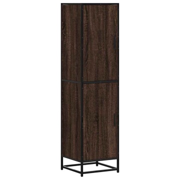 Dulapuru stejar maro 35,5x35x139 cm lemn și metal prelucrat - Img 2