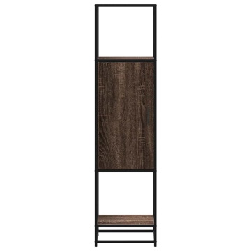 Dulapuru stejar maro 35,5x35x139 cm lemn și metal prelucrat - Img 4