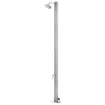 Duș de grădină cu bază maro, 220 cm, oțel inoxidabil - Img 4