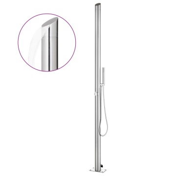 Duș pentru grădină, 220 cm, oțel inoxidabil - Img 1