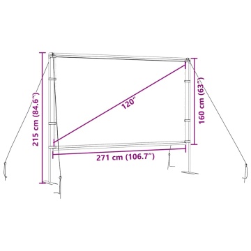 Ecran de proiecție cu suporturi 120 inch 16:9 - Img 7