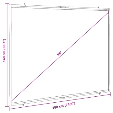 Ecran de proiecție suspendat pe perete 90 inch 4:3 - Img 6