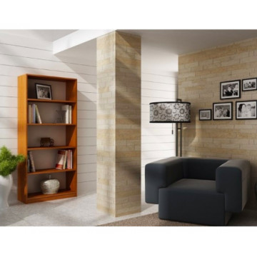Etajera Birou cu 4 Polite de Depozitare 200x70x35 cm, Culoare Cires, Material PAL de 18mm - Img 2