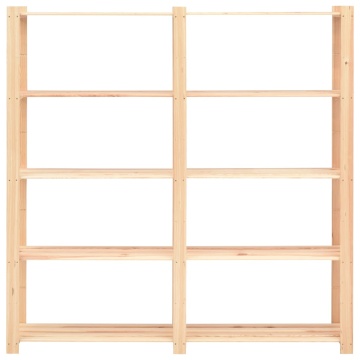 Etajere cu 5 niveluri 3 buc. 170x38x170cm lemn masiv pin 500 kg - Img 4