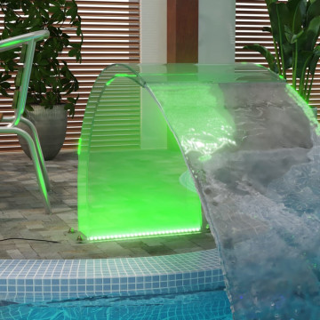 Fântână de piscină cu LED-uri RGB, acril, 50 cm - Img 4