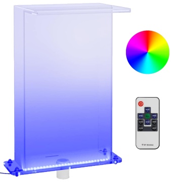 Fântână de piscină cu LED-uri RGB, acril, 51 cm - Img 2