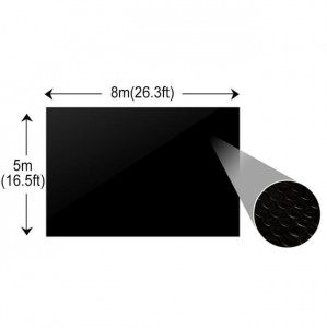 Folie solară pătrată pentru încălzirea apei din piscină 8 x 5 m, Negru - Img 3