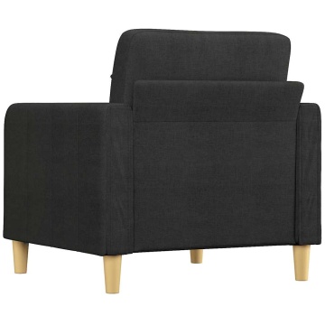 Fotoliu canapea, negru, 60 cm, material textil - Img 8