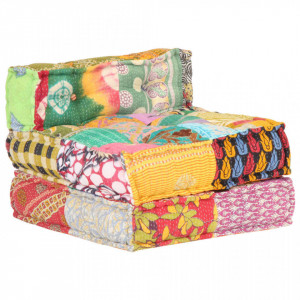 Fotoliu puf modular, model petice, material textil - Img 7