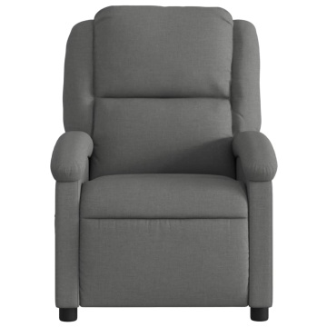 Fotoliu rabatabil, gri închis, material textil - Img 3