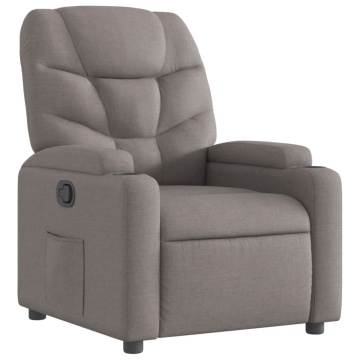 Fotoliu rabatabil, gri taupe, material textil - Img 2