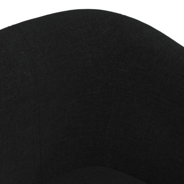 Fotoliu tip cuvă cu taburet, negru, material textil - Img 5