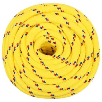Frânghie de barcă, galben, 18 mm, 50 m, polipropilenă - Img 3