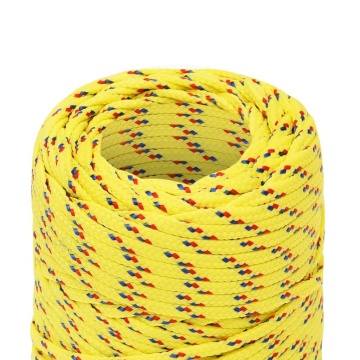 Frânghie de barcă, galben, 2 mm, 25 m, polipropilenă - Img 4
