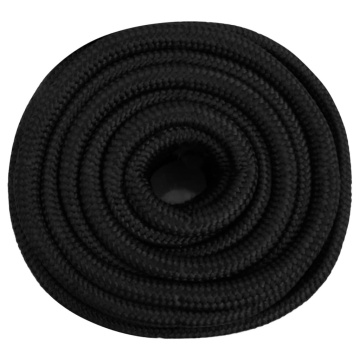 Frânghie de barcă, negru complet, 20 mm, 100 m, polipropilenă - Img 3