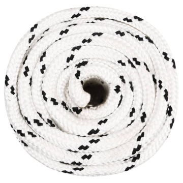Frânghie împletită pentru barcă, alb, 20 mm x 50 m, poliester - Img 2