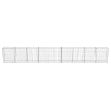 Gabion perete cu capace, 900 x 50 x 100 cm, oțel galvanizat - Img 4