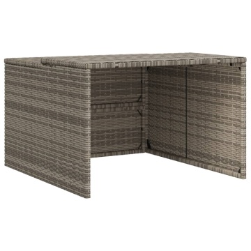 Garaj pentru mașina de tuns iarba, gri 86x90x52/57 cm poliratan - Img 2
