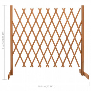 Gard cu zăbrele de grădină, portocaliu, 180x100 cm, lemn brad - Img 6