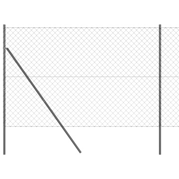 Gard din plasă de lanț Set de 2 Gri Oțel 25 x 1.5 m Durabil - Img 2