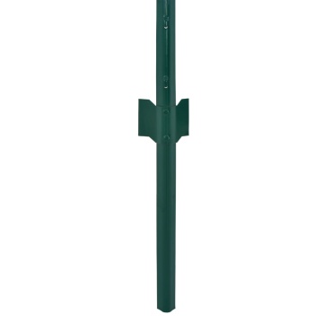 Gard din plasă de sârmă cu stâlpi, verde, 25 x 0,5 m, oțel - Img 4