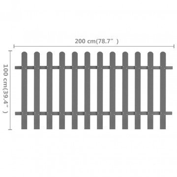 Gard din șipci, 200 x 100 cm, WPC - Img 5