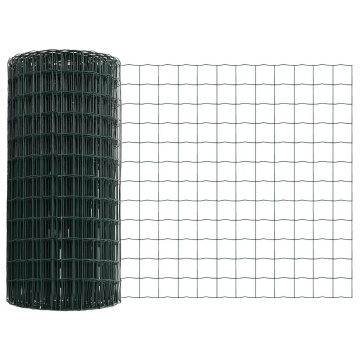 Gard euro cu 5 stâlpi U Verde 0.8x10 m Oțel - Img 4