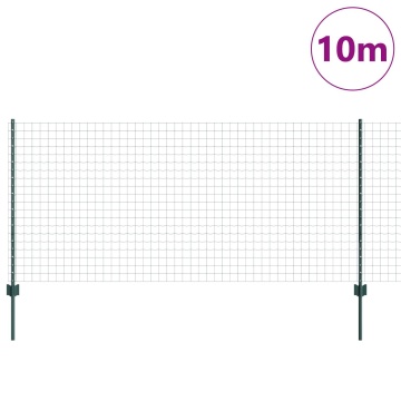 Gard Euro cu 5 Stâlpi U Verde 1x10 m Oțel - Img 3