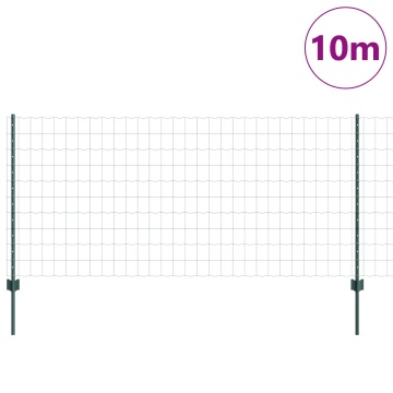 Gard Euro cu 5 Stâlpi U Verde 1x10 m Oțel - Img 3