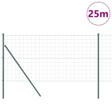 Gard Euro Set de 2 Verde închis Oțel acoperit cu pulbere 25 x 1 m - Img 3